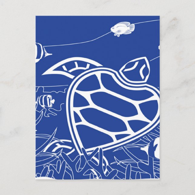 Hawaii Turtle - Honu Postkarte (Vorderseite)