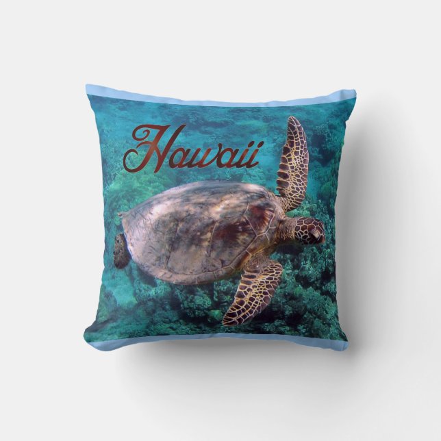 Hawaii Turtle Pillow Kissen (Vorderseite)