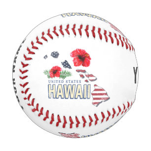 Hawaii United Staaten Retro Staat Map USA Souvenir Baseball