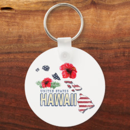 Hawaii United Staaten Retro Staat Map USA Souvenir Schlüsselanhänger
