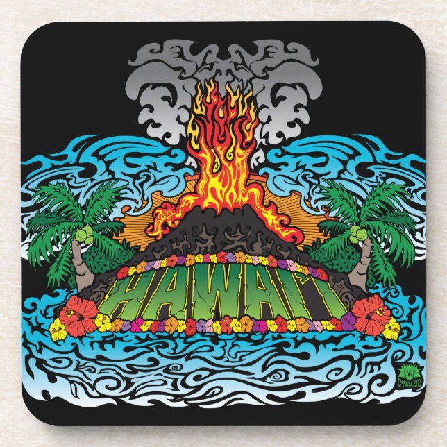 Hawaii Untersetzer Set von 6 (Vorderseite)