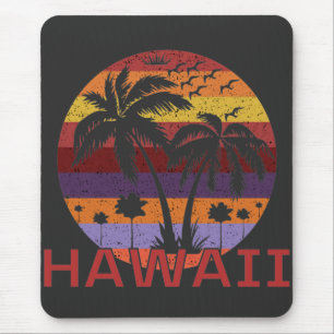 Hawaii US Vintag Palm Trees Travel Mousepad