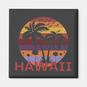 Hawaii US Vintage Palmen Reise Magnet