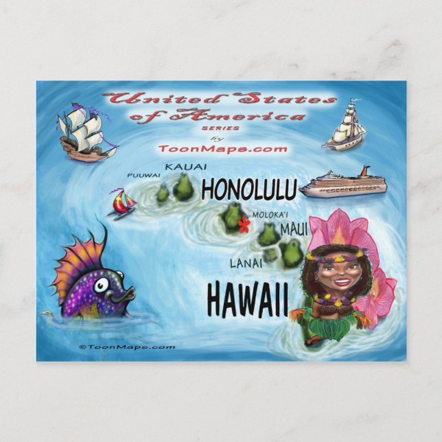 Hawaii USA Card Postkarte (Vorderseite)
