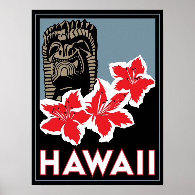 hawaii vereinte Staaten usa art Deko Retroposter (Vorne)