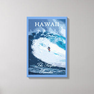 Hawaii Vintag Surfer Canvas Print Leinwanddruck
