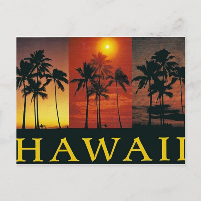 Hawaii Vintage Postkarte (Vorderseite)
