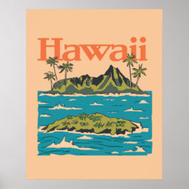 Hawaii Vintage Reise der 50er Jahre Poster