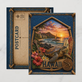Hawaii Vintage Reise Postkarte