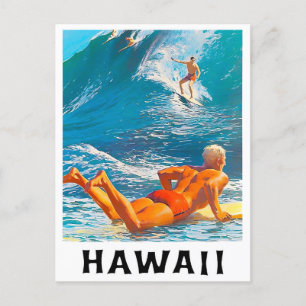 Hawaii Vintage-Reisepostkarte Postkarte