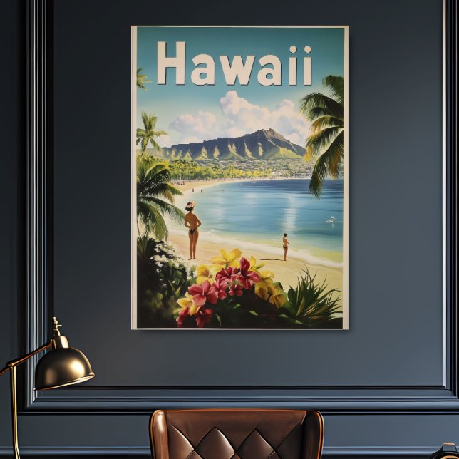 Hawaii Vintage Travel Poster (Von Creator hochgeladen)