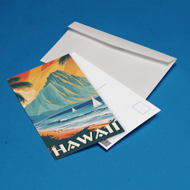Hawaii Vintage Travel Postkarte (Von Creator hochgeladen)