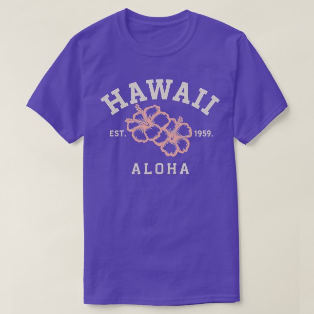 Hawaii Vintager Strand Aloha TShirt (Design vorne)
