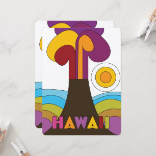 Hawaii Vintages Reiseplakat im Stil der 60er Jahre
