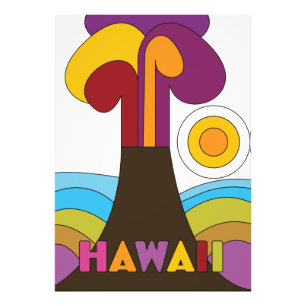 Hawaii Vintages Reiseplakat im Stil der 60er Jahre Fotodruck