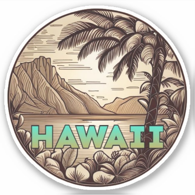 Hawaii Vinyl Sticker (Vorderseite)