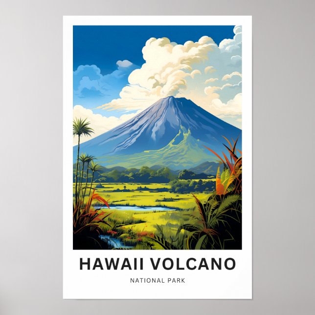 Hawaii Volcano Nationalpark Reisen Print Poster (Vorne)