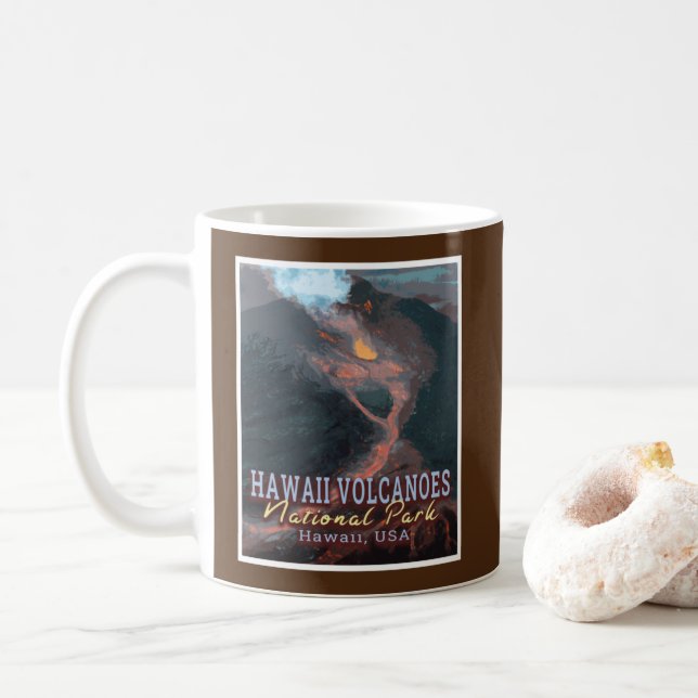 HAWAII VOLCANOES NATIONAL PARK - HAWAII USA KAFFEETASSE (Mit Donut)