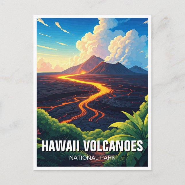 Hawaii Volcanoes National Park Travel Postkarte (Vorderseite)