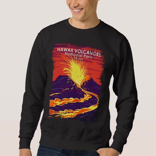 Hawaii Volcanoes National Park Vintage Grunge Sweatshirt (Vorderseite)