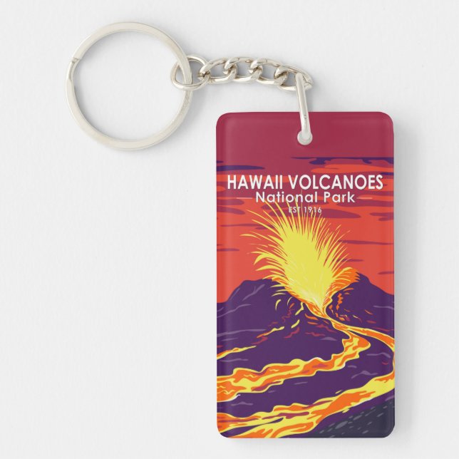 Hawaii Volcanoes Nationalpark Doppelseitig Schlüsselanhänger (Vorderseite)