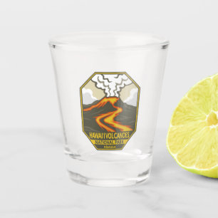 Hawaii Volcanoes Nationalpark Kilauea Retro Schnapsglas
