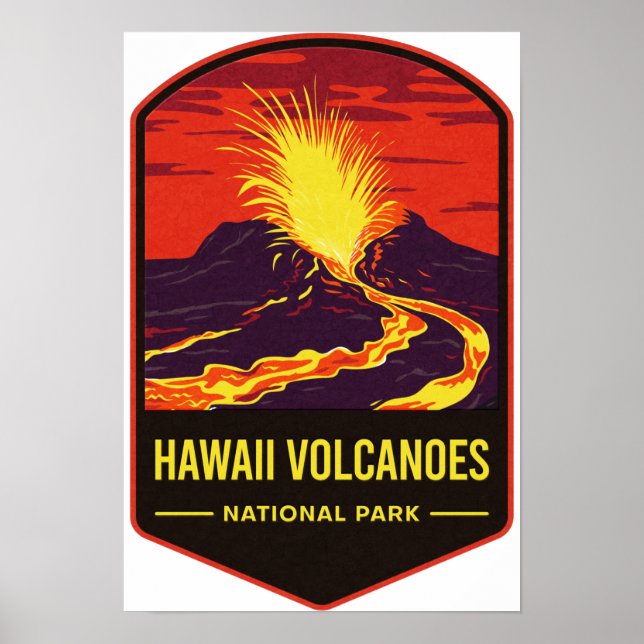 Hawaii Volcanoes-Nationalpark Poster (Vorne)