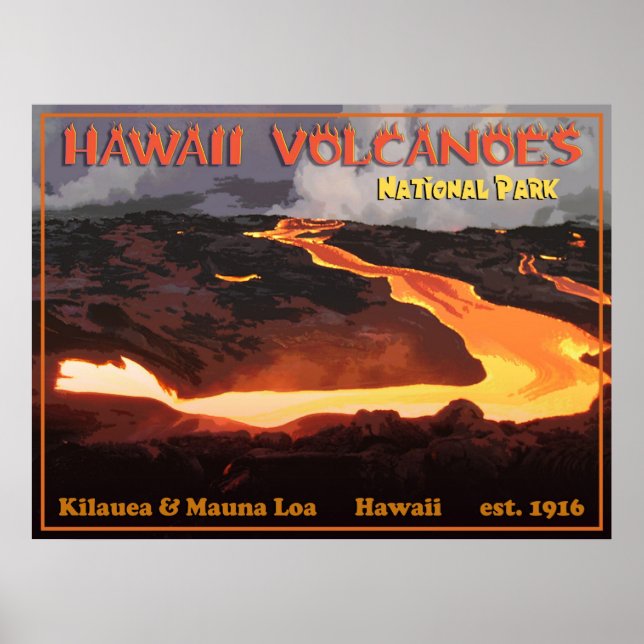 Hawaii Volcanoes Nationalpark Poster (Vorne)