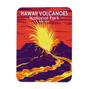 Hawaii Volcanoes Nationalpark Vintag Magnet
