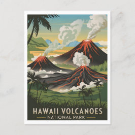 Hawaii Volcanoes Nationalpark Vintag Postkarte