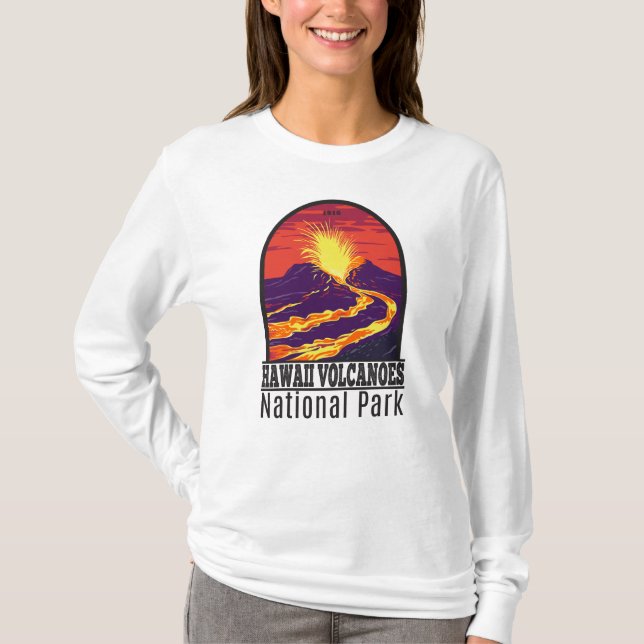 Hawaii Volcanoes Nationalpark Vintag T-Shirt (Vorderseite)