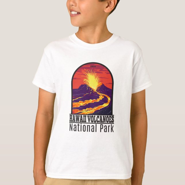 Hawaii Volcanoes Nationalpark Vintager T - Shirt (Vorderseite)