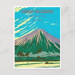 Hawaii Volcanoes Nationalpark Vintages Retro Postkarte