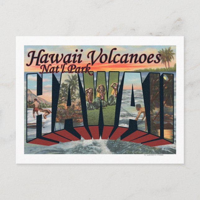 Hawaii Volcanoes Nat'l Park, Hawaii Postkarte (Vorderseite)