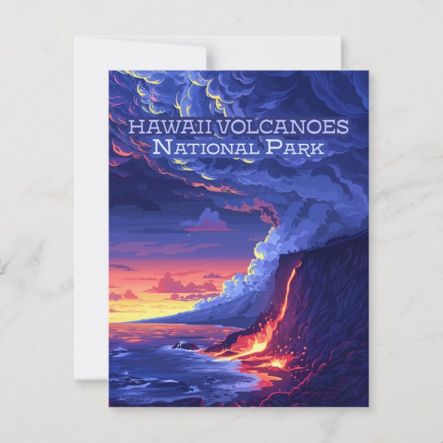 Hawaii Volcanos Nationalpark Big Island Card (Vorderseite)