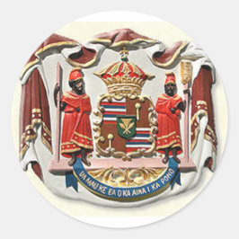 Hawaii Wappen Siegel Runder Aufkleber