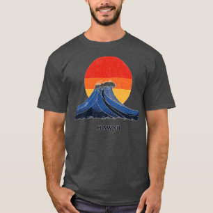 Hawaii Wave et Sunset Graphic TShirt