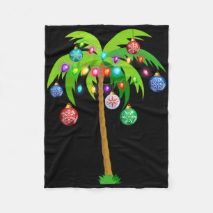 Hawaii Weihnachts-Palmenbaum Tropisches Weihnachte Fleecedecke