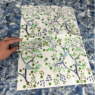 Hawaii Wildlife Birds Abstrakt Floral Tropical Seidenpapier