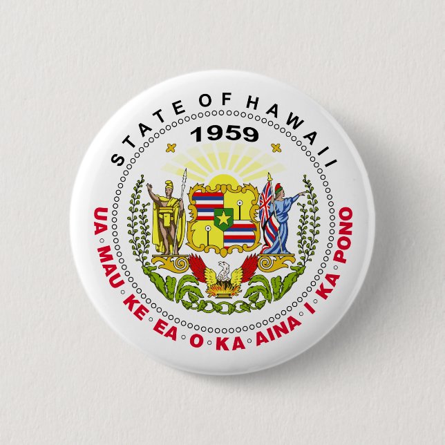 Hawaii-Zeichen Button (Vorderseite)
