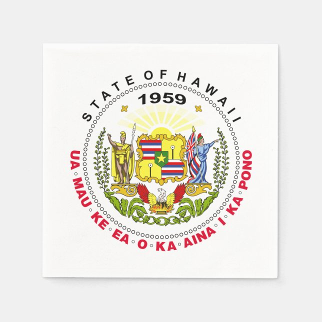 Hawaii-Zeichen Serviette (Vorderseite)