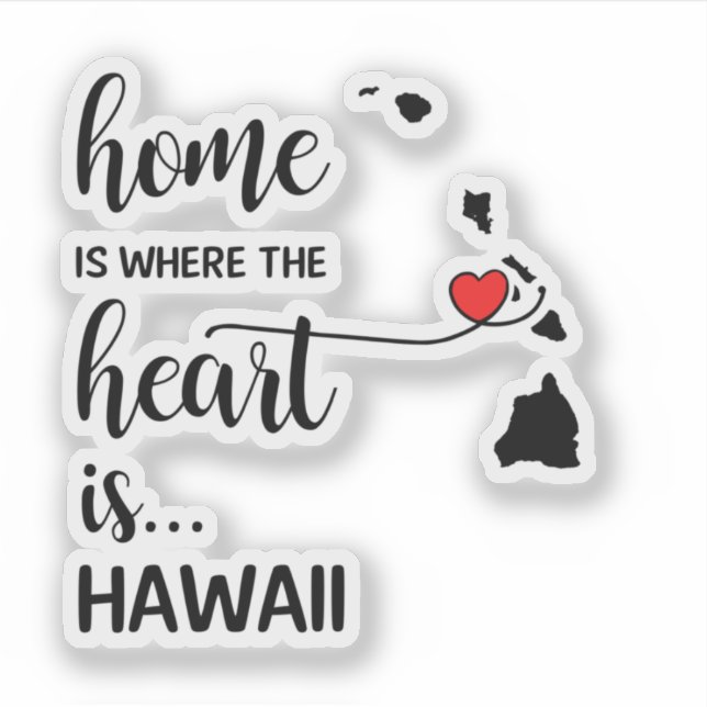 Hawaii Zuhause ist das Herz Aufkleber (Vorderseite)