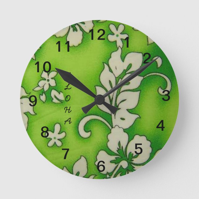 HAWAIIALOHA SAMMLUNG RUNDE WANDUHR (Vorderseite)