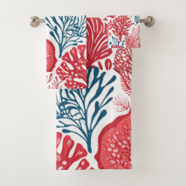 Hawaiian Aloha druckt tropisches Muster Badhandtuch Set