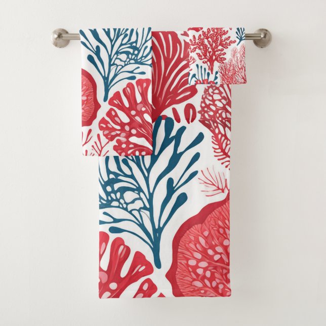 Hawaiian Aloha druckt tropisches Muster Badhandtuch Set (Insitu)