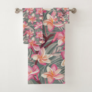 Hawaiian Aloha druckt tropisches Muster Badhandtuch Set