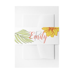 Hawaiian Aloha Floral Einladungsbanderole