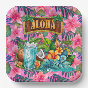 Hawaiian Aloha Pappteller