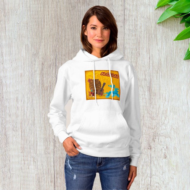 Hawaiian Aloha Tiki Bar Retro Luau Party Hoodie (Von Creator hochgeladen)