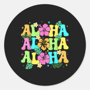 Hawaiian Aloha Tropical Luau Kostume Party Hawaii Runder Aufkleber